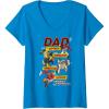 imageWomens Transformers Fathers Day Autobots Dad You are Smart Logo VNeck TShirtSapphire Blue