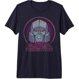 imageTransformers All Hail Megatron Retro Portrait Logo Premium Triblend TShirtNavy Blue