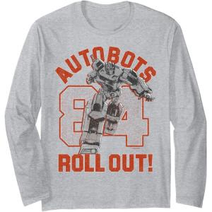 imageTransformers Autobots Roll Out 84 Vintage Collegiate Long Sleeve TShirtHeather Grey