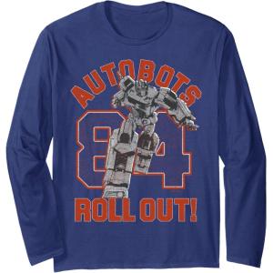 imageTransformers Autobots Roll Out 84 Vintage Collegiate Long Sleeve TShirtNavy Blue