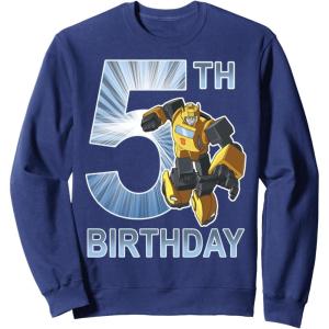 imageTransformers Bumblebee 5th Birthday Vintage SweatshirtNavy Blue