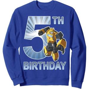 imageTransformers Bumblebee 5th Birthday Vintage SweatshirtRoyal Blue