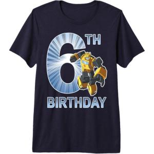 imageTransformers Bumblebee 6th Birthday Vintage Premium Triblend TShirtNavy Blue
