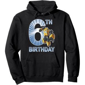 imageTransformers Bumblebee 6th Birthday Vintage Pullover HoodieBlack