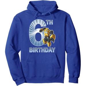 imageTransformers Bumblebee 6th Birthday Vintage Pullover HoodieRoyal Blue