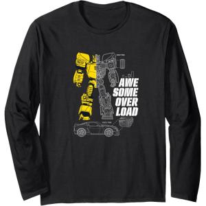 imageTransformers Bumblebee Awesome Overload Split Long Sleeve TShirtBlack