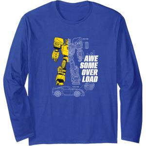 imageTransformers Bumblebee Awesome Overload Split Long Sleeve TShirtRoyal Blue