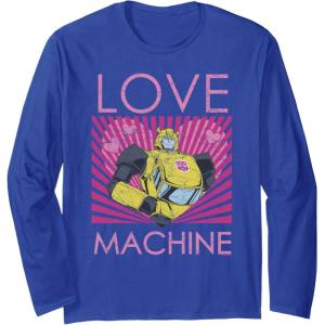 imageTransformers Bumblebee Valentines Day Love Machine Long Sleeve TShirtRoyal Blue