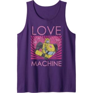 imageTransformers Bumblebee Valentines Day Love Machine Tank TopPurple