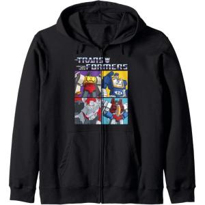 imageTransformers Decepticon Retro Vintage Color Box Panels Zip HoodieBlack