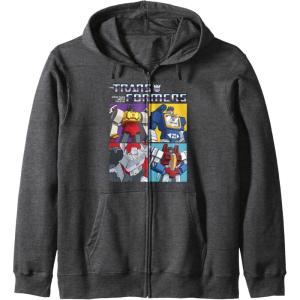 imageTransformers Decepticon Retro Vintage Color Box Panels Zip HoodieDark Heather Grey