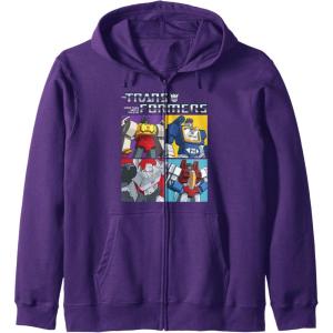 imageTransformers Decepticon Retro Vintage Color Box Panels Zip HoodiePurple