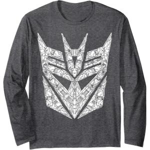 imageTransformers Decepticons Detailed Logo Long Sleeve TShirtDark Heather Grey