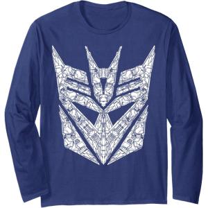 imageTransformers Decepticons Detailed Logo Long Sleeve TShirtNavy Blue