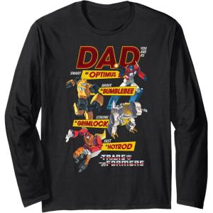 imageTransformers Fathers Day Autobots Dad You Are Smart Logo Long Sleeve TShirtBlack