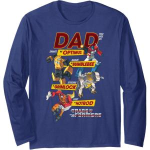 imageTransformers Fathers Day Autobots Dad You Are Smart Logo Long Sleeve TShirtNavy Blue