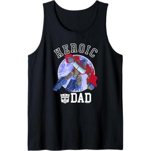 imageTransformers Fathers Day Optimus Prime Heroic Dad Vintage Tank TopBlack