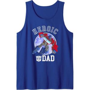 imageTransformers Fathers Day Optimus Prime Heroic Dad Vintage Tank TopRoyal Blue