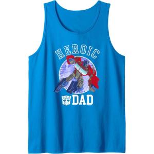 imageTransformers Fathers Day Optimus Prime Heroic Dad Vintage Tank TopSapphire Blue
