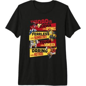 imageTransformers Fathers Day Vintage Autobots Line Up Dad is Premium TriBlend TShirtBlack