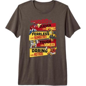imageTransformers Fathers Day Vintage Autobots Line Up Dad is Premium TriBlend TShirtBrown