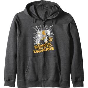 imageTransformers Grimlock Here To Save Universe Retro Vintage Zip HoodieDark Heather Grey
