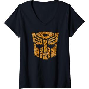 imageTransformers Halloween Autobot Pumpkin Fill Mask VNeck TShirtBlack