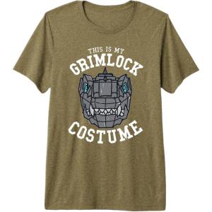 imageTransformers Halloween This Is My Grimlock Costume Premium Triblend TShirtOlive Green