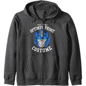 imageTransformers Halloween This Is My Optimus Prime Costume Zip HoodieDark Heather Grey