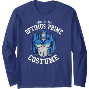 imageTransformers Halloween This is My Optimus Prime Costume Long Sleeve TShirtNavy Blue
