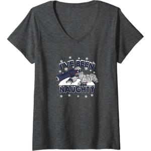 imageTransformers Megatron Ive Been Naughty Portrait VNeck TShirtDark Heather Grey