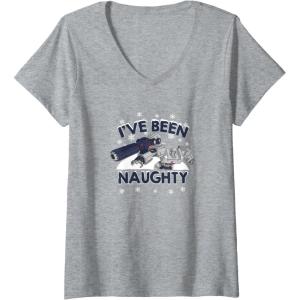 imageTransformers Megatron Ive Been Naughty Portrait VNeck TShirtHeather Grey