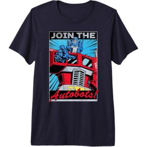 imageTransformers Optimus Prime Join The Autobots Retro Poster Premium TriBlend TShirtNavy Blue