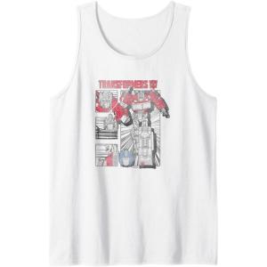 imageTransformers Optimus Prime Vintage Comic Book Style Panels Tank TopWhite
