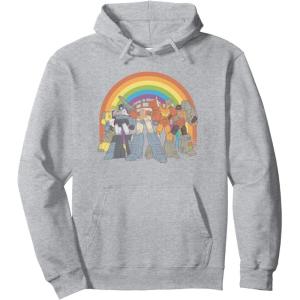imageTransformers Pride Rainbow Heroes Unite Pullover HoodieHeather Grey