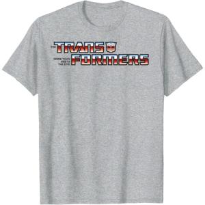 imageTransformers Red Gradient Classic Vintage Logo TShirtHeather Grey