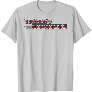 imageTransformers Red Gradient Classic Vintage Logo TShirtSilver Grey