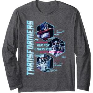 imageTransformers War For Cybertron Hexagon Portraits Long Sleeve TShirtDark Heather Grey