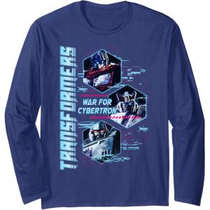 imageTransformers War For Cybertron Hexagon Portraits Long Sleeve TShirtNavy Blue