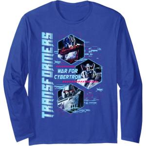 imageTransformers War For Cybertron Hexagon Portraits Long Sleeve TShirtRoyal Blue