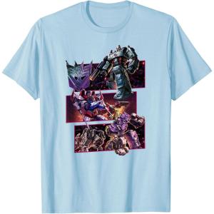 imageTransformers War for Cybertron Decepticon Panels TShirt SmallBaby Blue