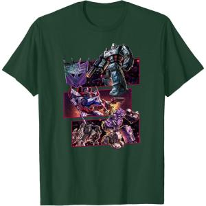 imageTransformers War for Cybertron Decepticon Panels TShirt SmallDark Green