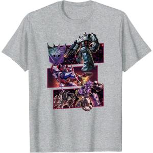 imageTransformers War for Cybertron Decepticon Panels TShirt SmallHeather Grey