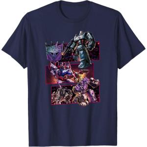 imageTransformers War for Cybertron Decepticon Panels TShirt SmallNavy Blue