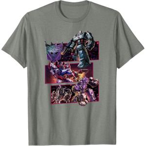 imageTransformers War for Cybertron Decepticon Panels TShirt SmallOlive Heather
