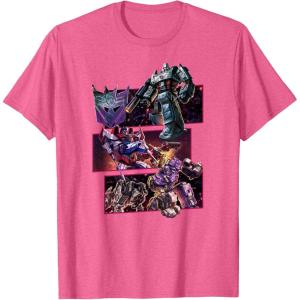 imageTransformers War for Cybertron Decepticon Panels TShirt SmallPink Heather