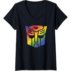 imageWomens Transformers Autobots Pride Logo VNeck TShirtBlack