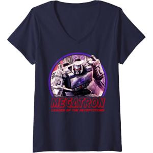imageWomens Transformers War For Cybertron Megatron Decepticon Leader VNeck TShirtNavy Blue