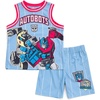 image:imageTransformers Athletic Mesh Jersey Tank Top and Basketball Shorts Outfit Set Toddler to Big Kid Sizes 2T  1012Light Blue
