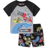 image:imageTransformers Optimus Prime Bumblebee Boys Short Sleeve TShirt and Shorts Set for Toddler to Big KidsBlackGrey
